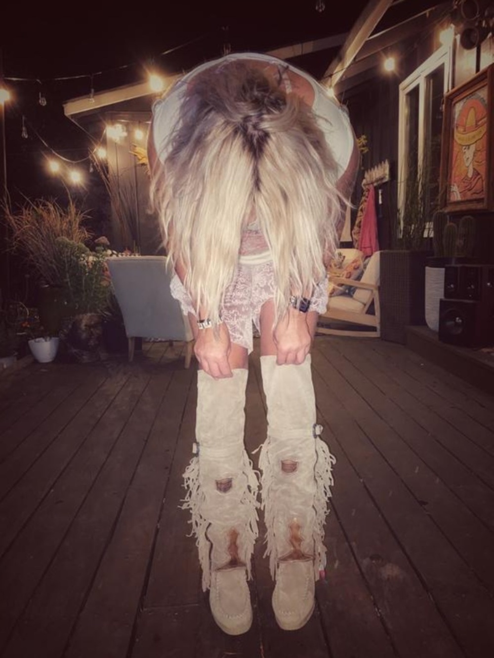 El Vaquero DrifterTall Mocc Boot Size 40 Fringe Suede Knee-High Boots Worn 3X